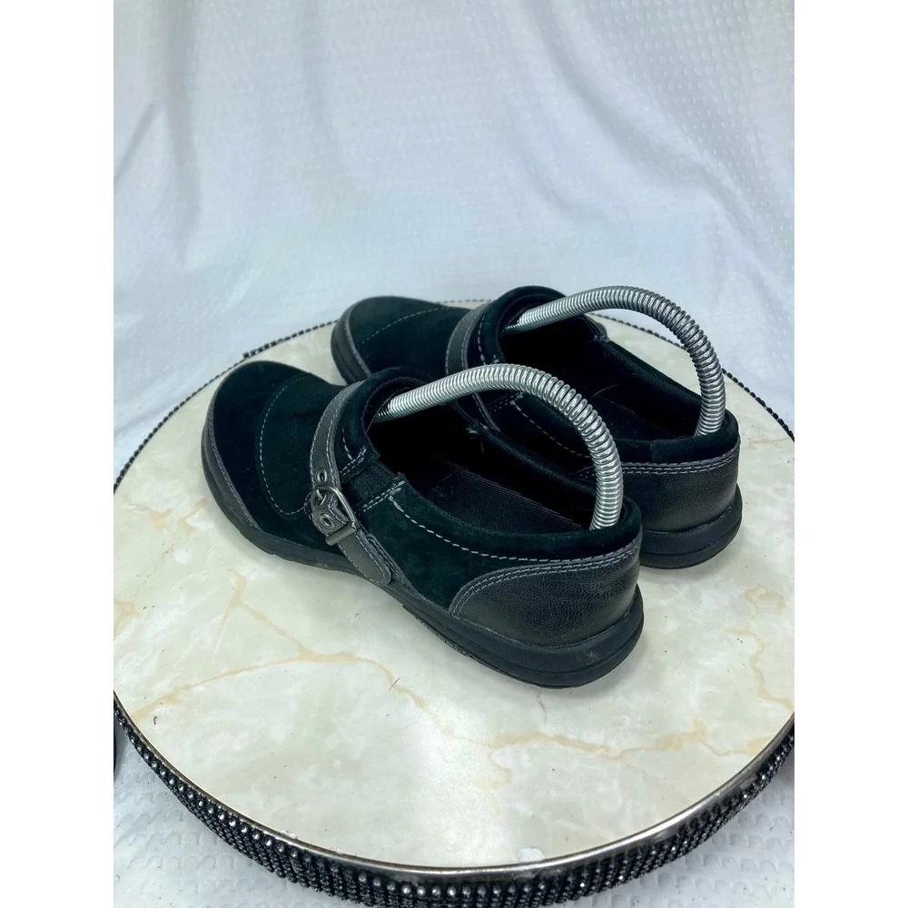 Merrell Dassie Suede Buckle Slip On Loafers Womens 7 Black Casual Walking Shoes